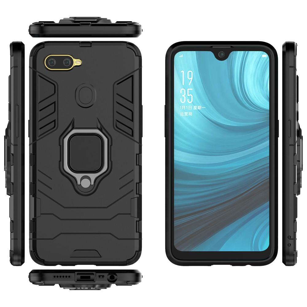 Ốp lưng cho Oppo A7 A5S A12 iron man chống sốc kèm nhẫn xoay chống xem video bảo vệ camera