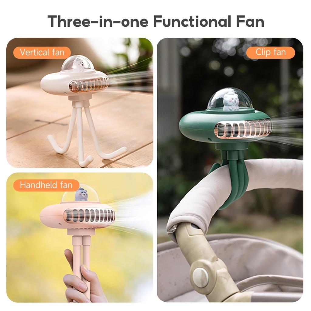 Quạt 3Life Kẹp Linh Hoạt Với 4 Tốc Độ Và Quạt Cầm Tay Có Thể Xoay Cho Xe Đẩy Em Bé / Xe Đạp Hàng nhập khẩu