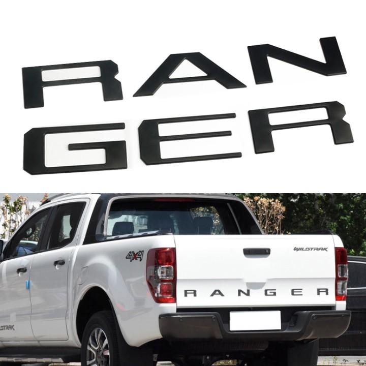 Logo Chữ RANGER 3D Nổi Dán Trang Trí Đuôi Xe Ford Ranger