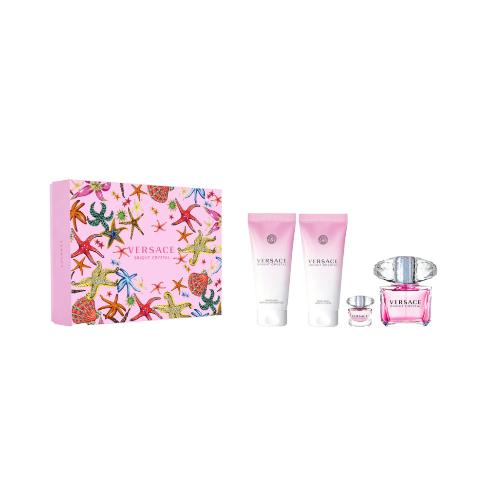 VERSACE Bright Crystal EDT 90ml Gift Set V5100633 bộ sản phẩm nước hoa nữ và chăm sóc cơ thể
