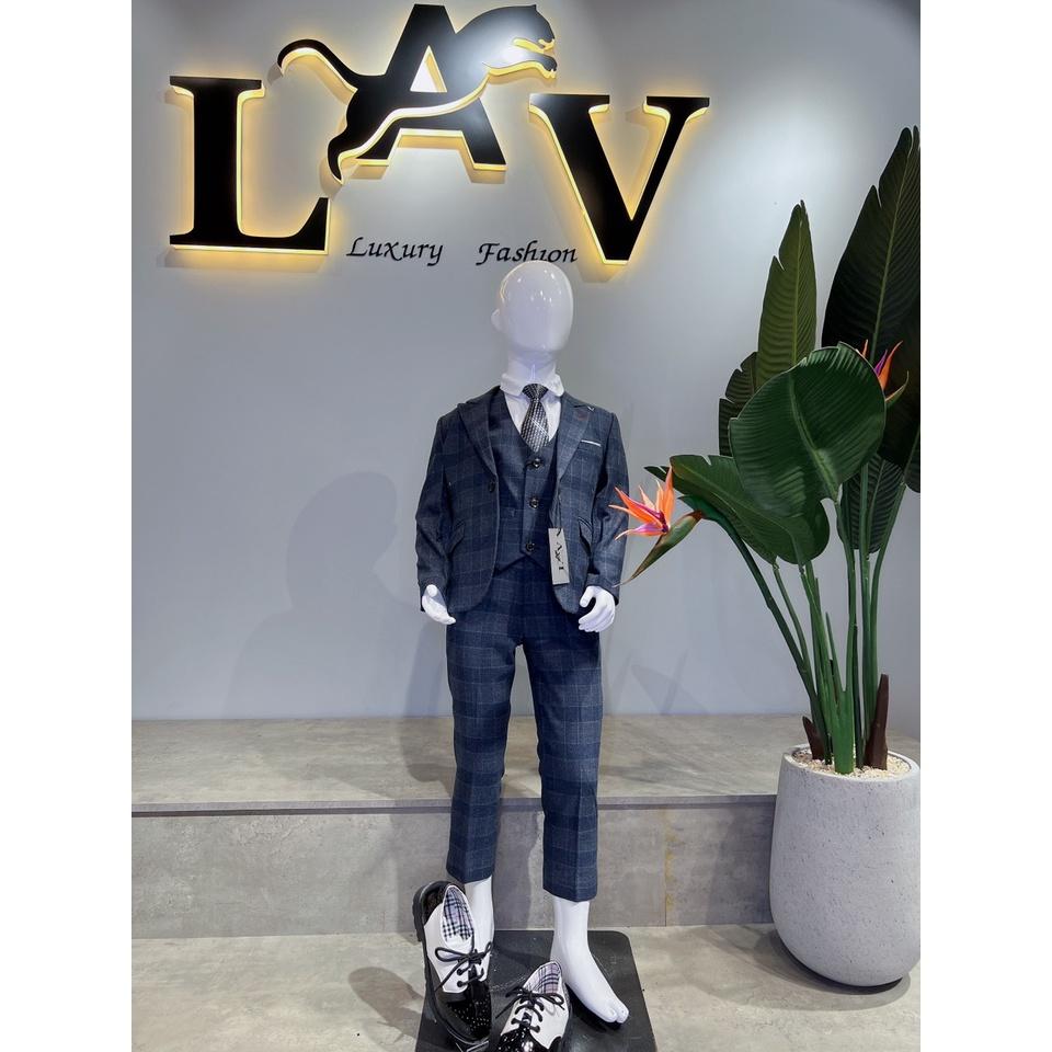 Vest bé trai cao cấp màu xanh MS2007