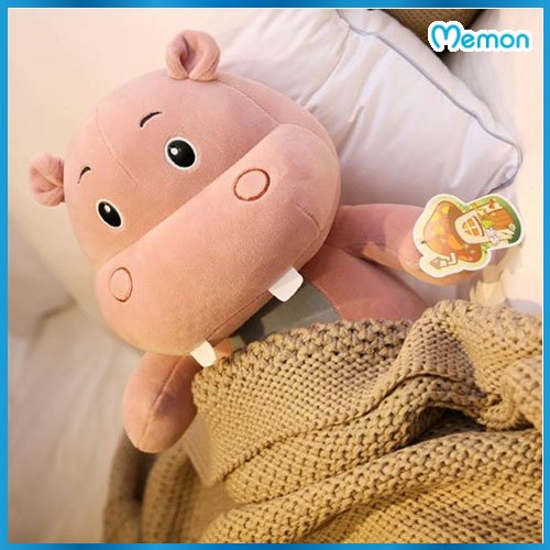 Gấu Bông Hà Mã Đứng Cao Cấp Memon - Gấu Bông 100% Bông Gòn Tinh Khiết Cao Cấp An Toàn