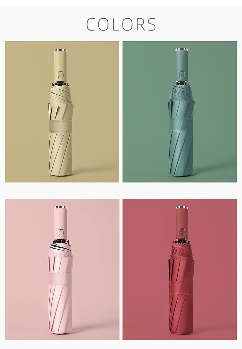 Ô Dù Tự Động Nút Bấm 2 Chiều Che Nắng Mưa Nhỏ Gọn Sang Trọng