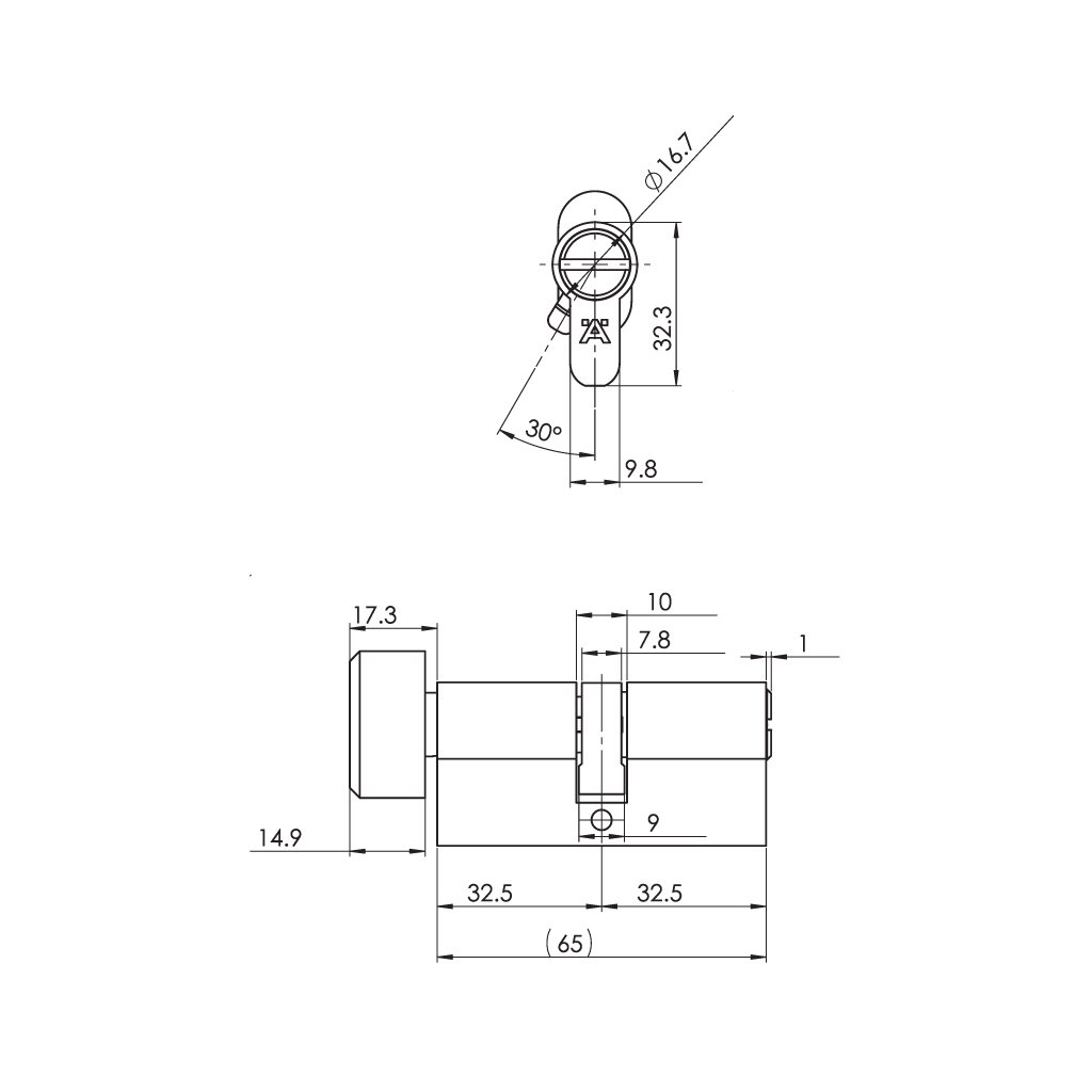 RUỘT KHÓA HAFELE/489.56.252(CHO TOILET) - HÀNG CHÍNH HÃNG