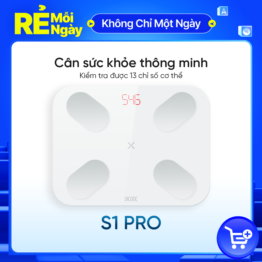 CÂN SỨC KHỎE THÔNG MINH PICOOC S1 Pro_Hàng chính hãng_Bảo hành 12 tháng