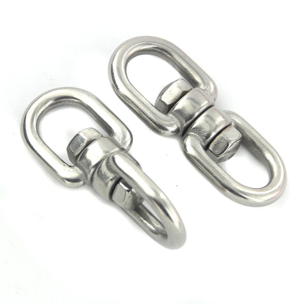 2pcs Stainless Steel Rotation Quick Hook Buckles for Outdoor Climbing Hiking