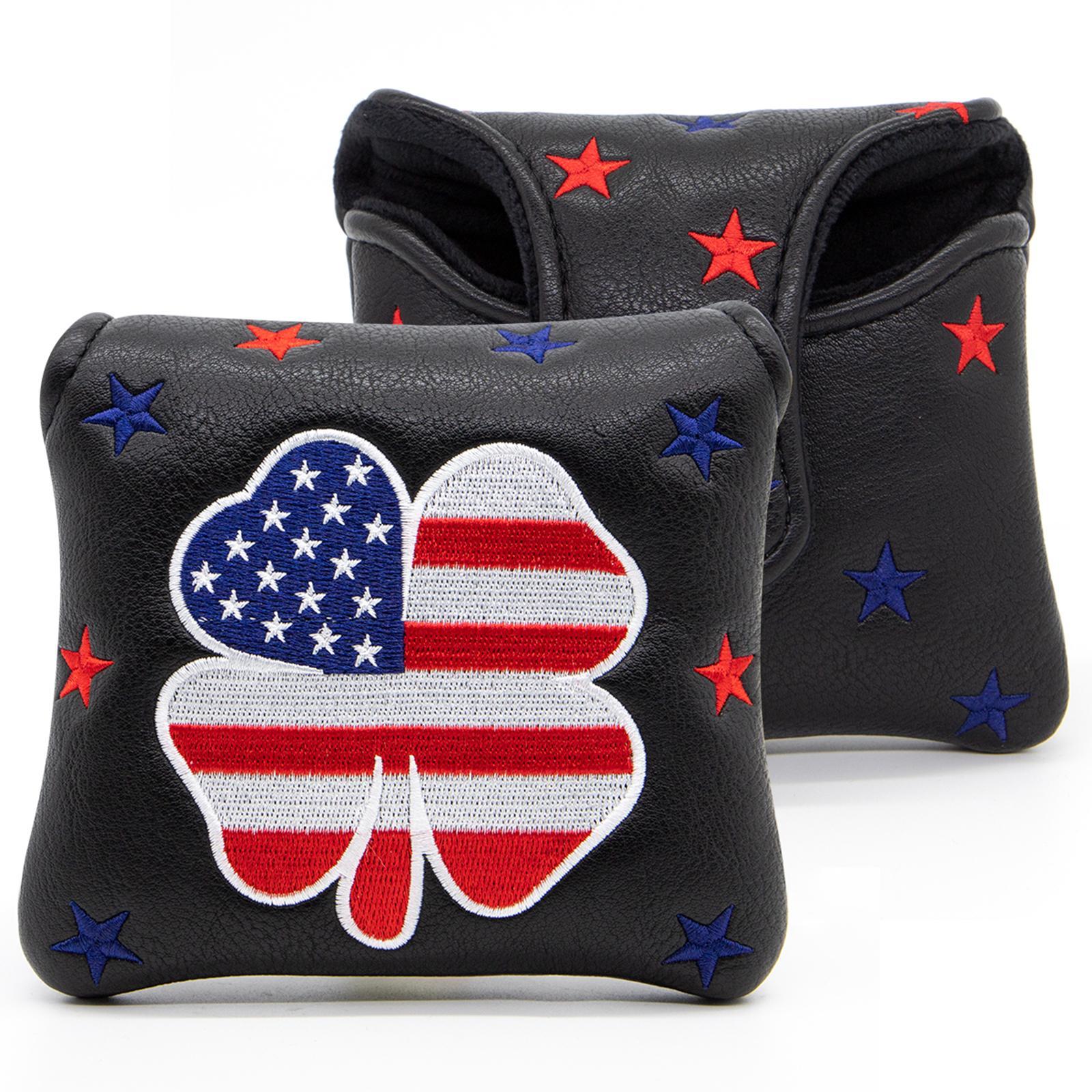 Golf Putter Head Cover PU Leather Magnetic Closure Headcover Protector Case