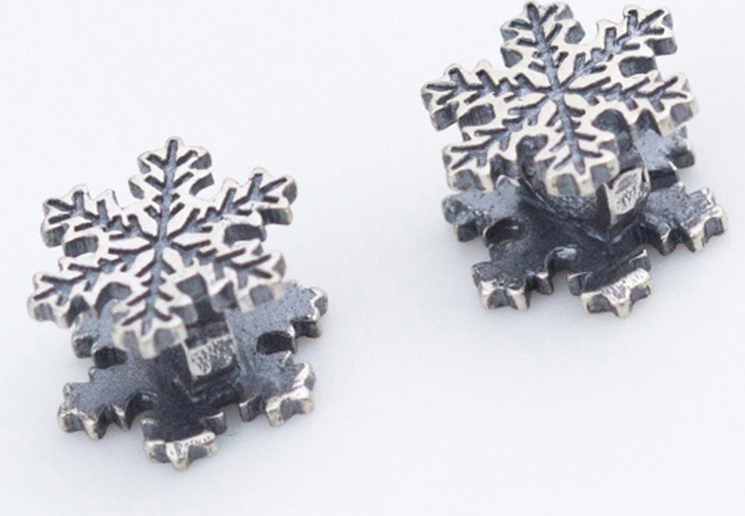 Combo 2 charm bạc hình hoa tuyết xỏ ngang - Ngọc Quý Gemstones