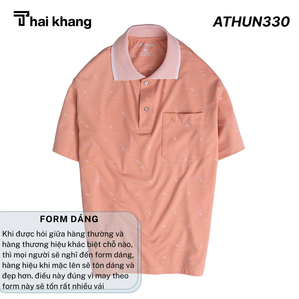 Áo thun nam trung niên họa tiết THÁI KHANG vải cotton mềm mặc thoải mái ATHUN33