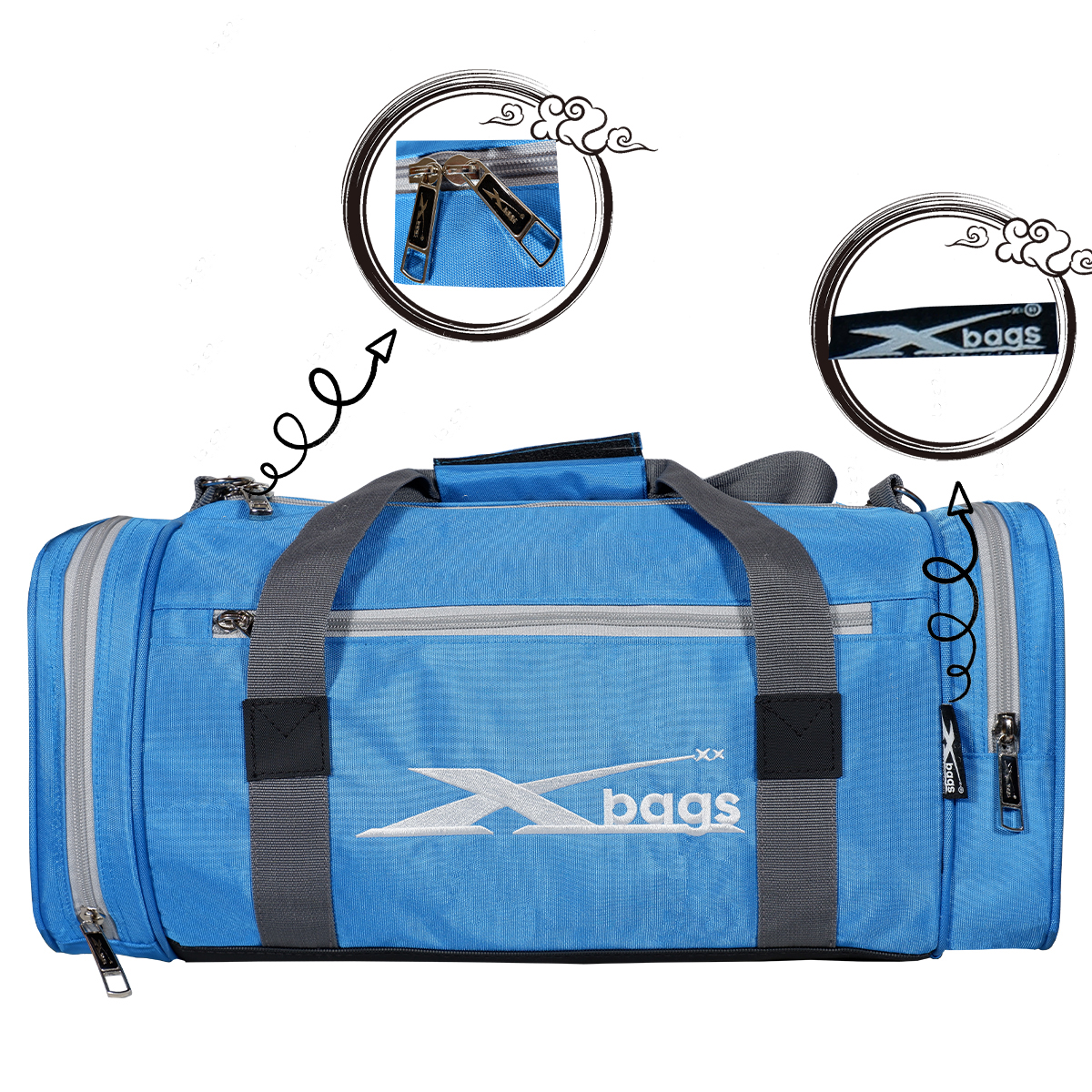 Túi tập gym XBAGS XB 6003 cho nam và nữ Túi đựng đồ thể thao cao cấp (Có ngăn đựng giày riêng)