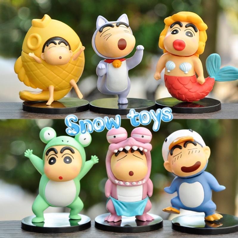 Mô hình Shin Cậu bé bút chì Shinnosuke - Shin chan Cosplay dễ thương bền màu chất liệu an toàn Đồ chơi quà tặng - 9~10cm