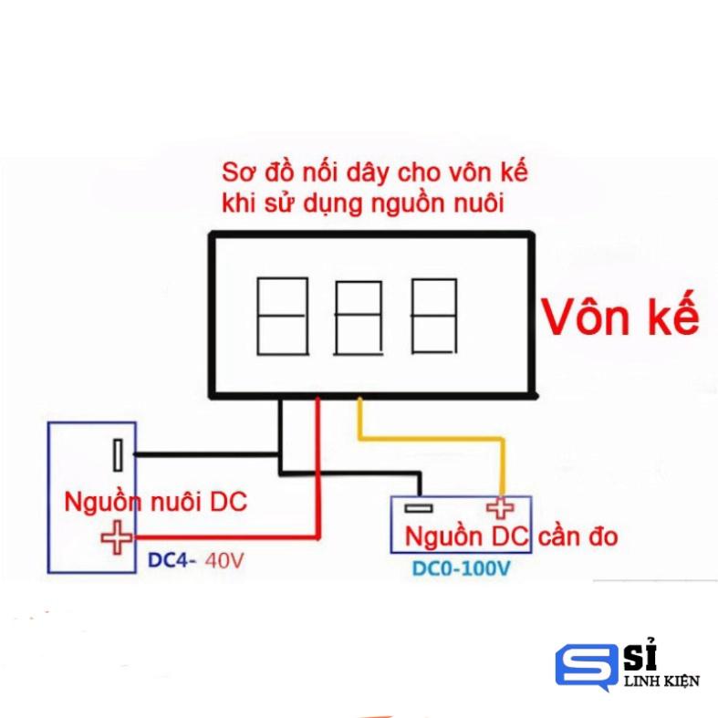 Vôn Kế Điện Tử 0.28 Inch 0-100VDC