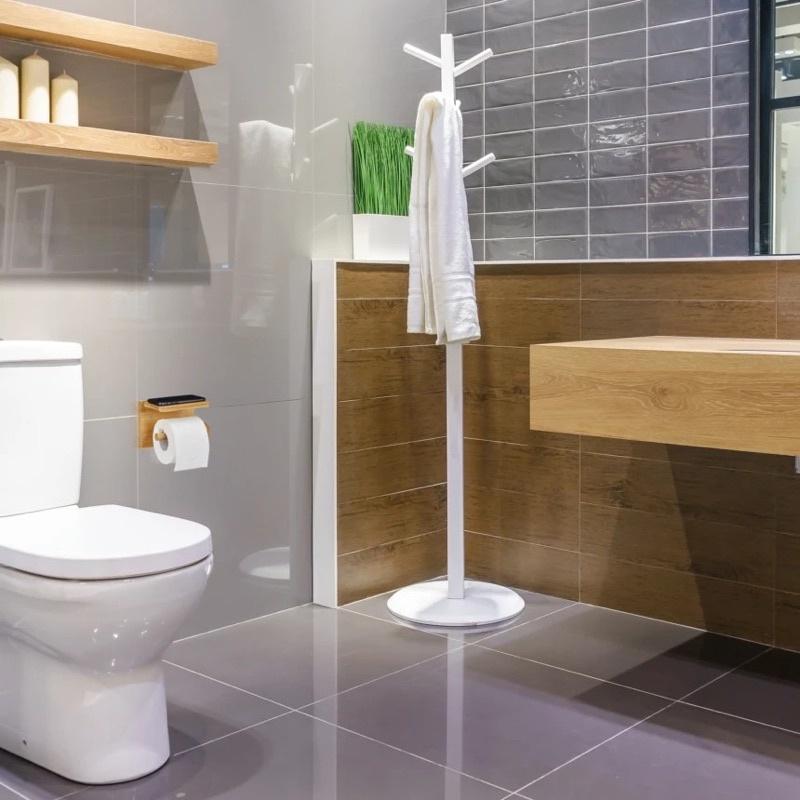 Giá kệ gỗ tự nhiên để giấy vệ sinh, toilet decor, trang trí treo trường trong nhà tắm, nhà vệ sinh