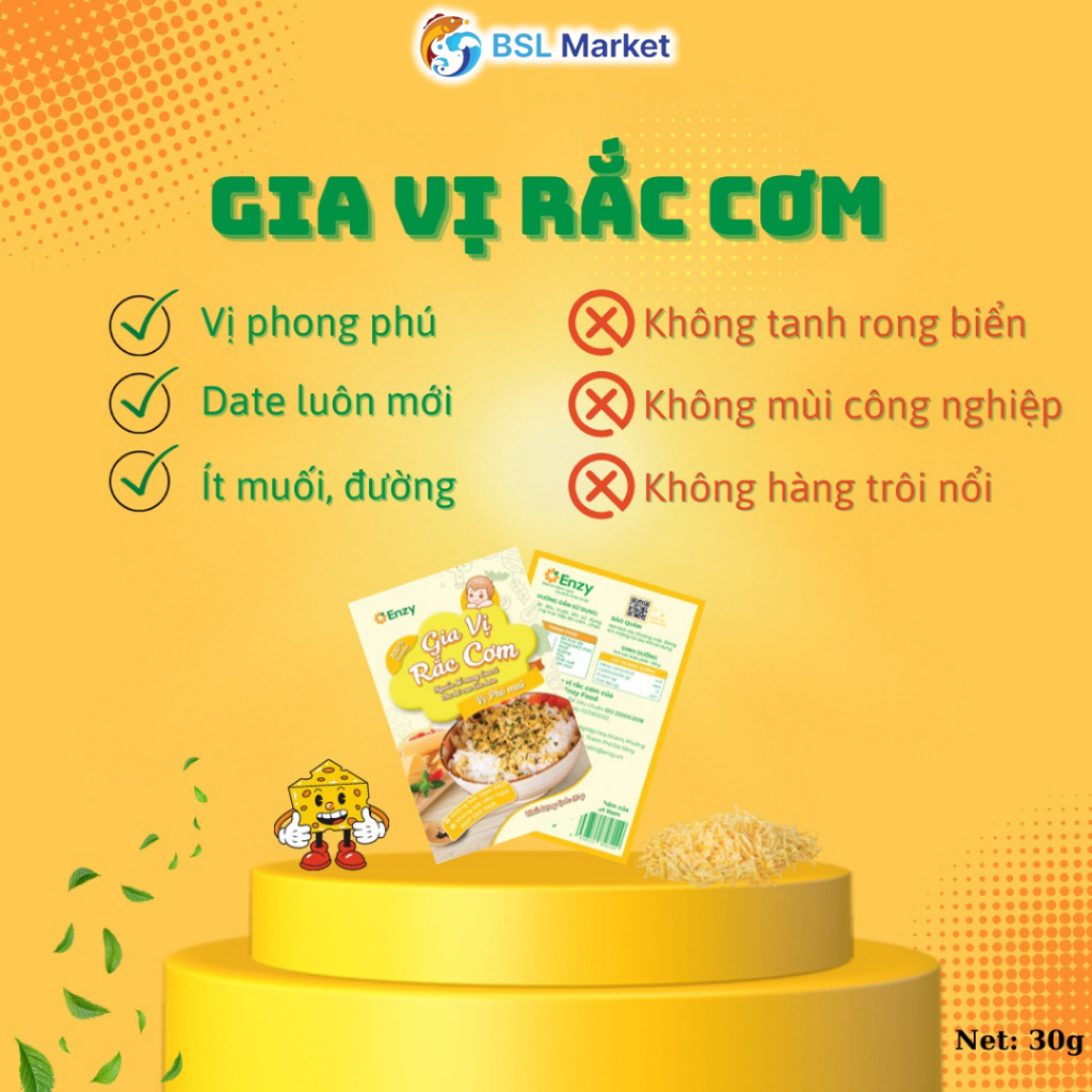 Gia Vị Rắc Cơm Enzy Vị Hải Sản Gói 30g