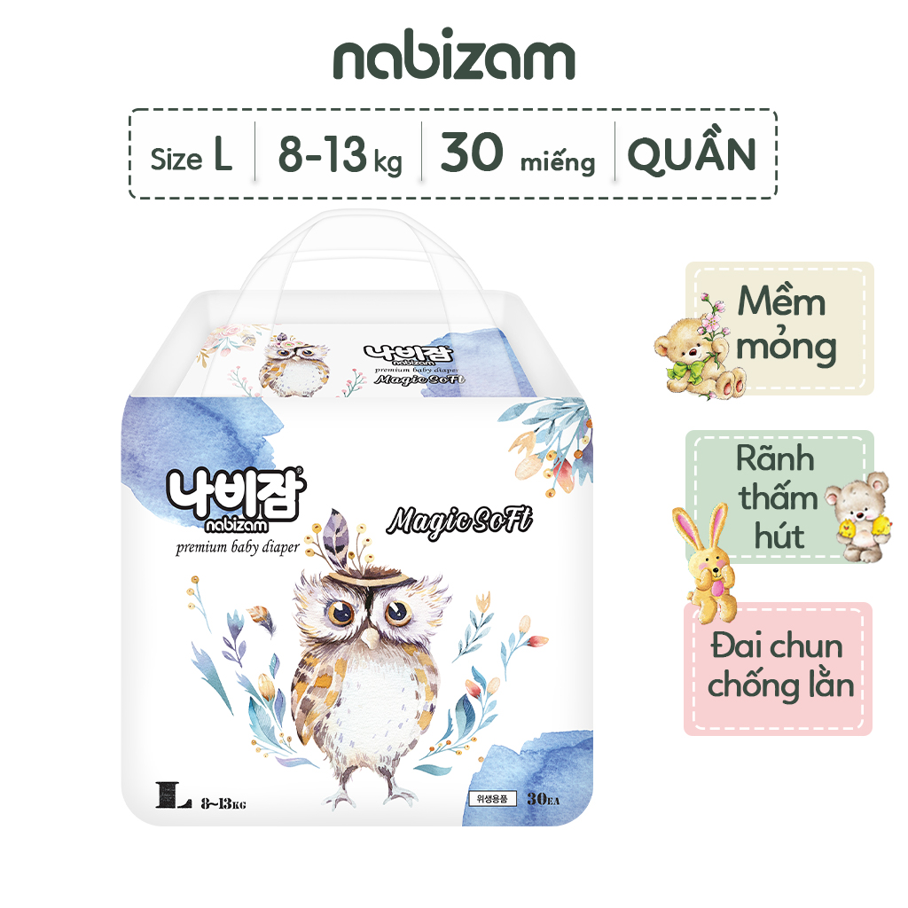 NABIZAM MAGIC SOFT TÃ QUẦN L30 8-13KG