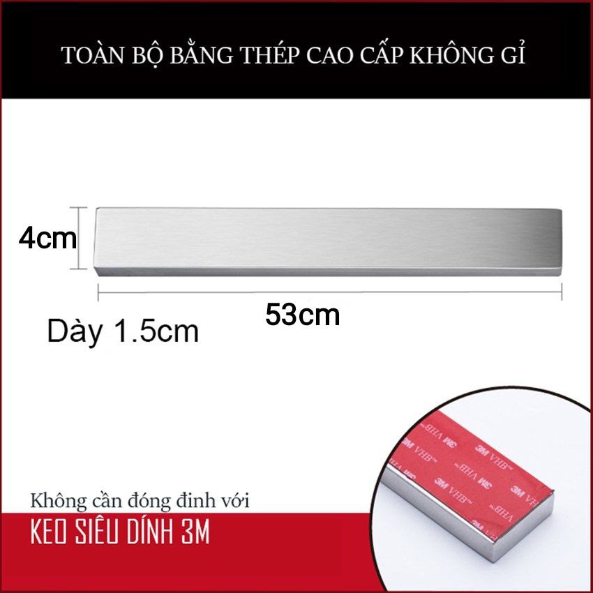 Giá để dao từ tính nhà bếp Giá để dao treo tường bằng inox sus 304 Nam châm Nam châm Giá để dao từ tính gắn tường Không cần đục lỗ