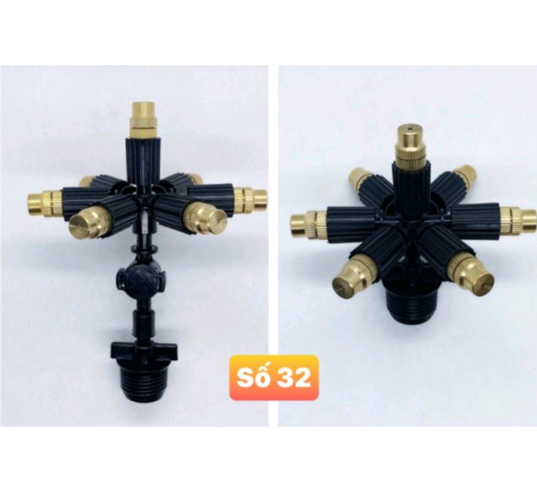 Béc đồng 7 hướng ren 21