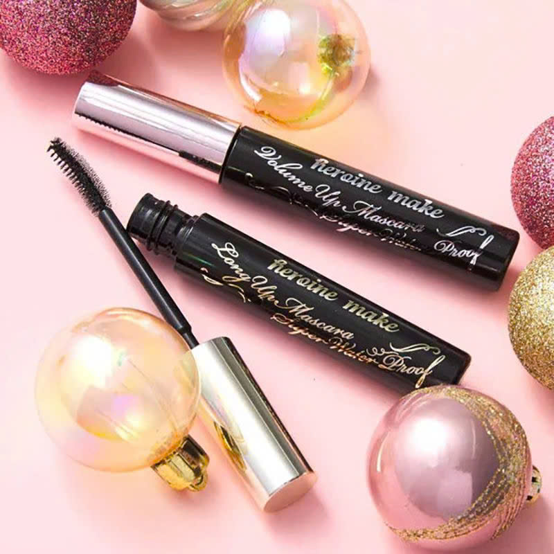 Mascara Chống Trôi Siêu Bền Giúp Nâng Cong Và Dày Mi Tối Đa Kissme Heroine Make Volume Up Mascara Super WP (6G)