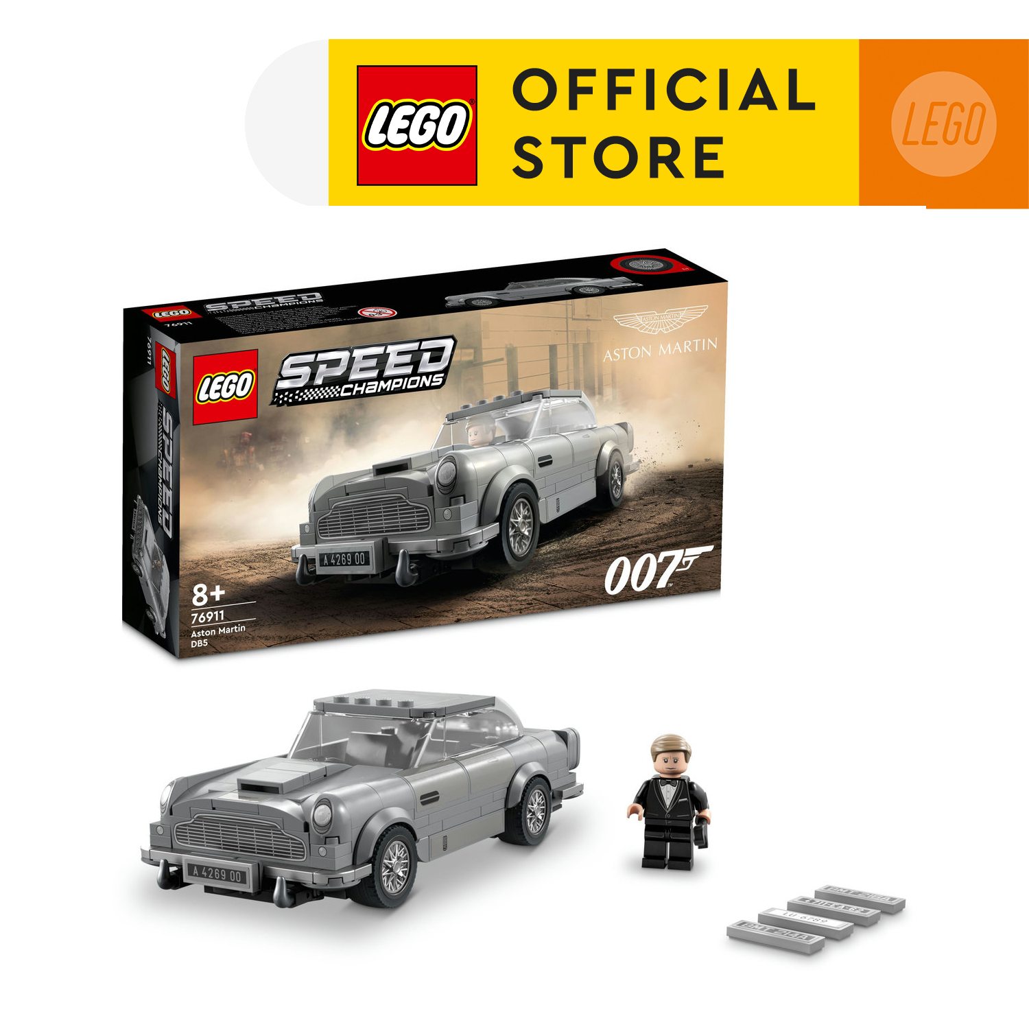 Đồ Chơi Lắp Ráp: Siêu Xe 007 Aston Martin Db5 LEGO SPEED CHAMPIONS 76911 (298 chi tiết)