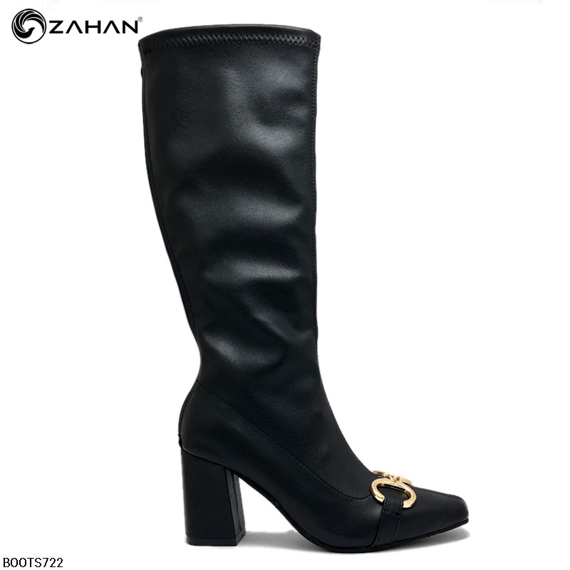 Boots cổ lửng, 7 cm, da mờ, khóa BOOTS722