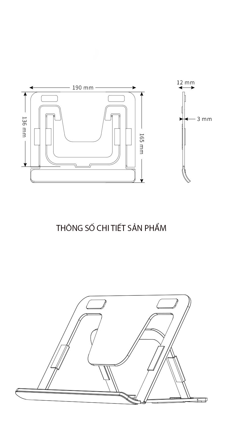 Giá Đỡ Ipad, Máy Tính Bảng Hợp Kim Nhôm 6 Mức Điều Chỉnh Chiều Cao Thông Thoáng Hỗ Trợ Tản Nhiệt Hàng Nhập Khẩu Chính Hãng KitAcoom