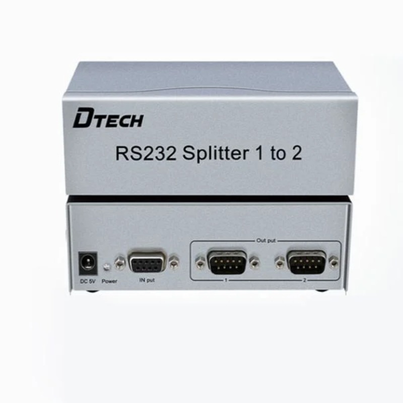 Bộ chia cổng RS232 1 ra 2 có cấp nguồn chính hãng DTECH DT-5047. Hàng chính hãng !!!