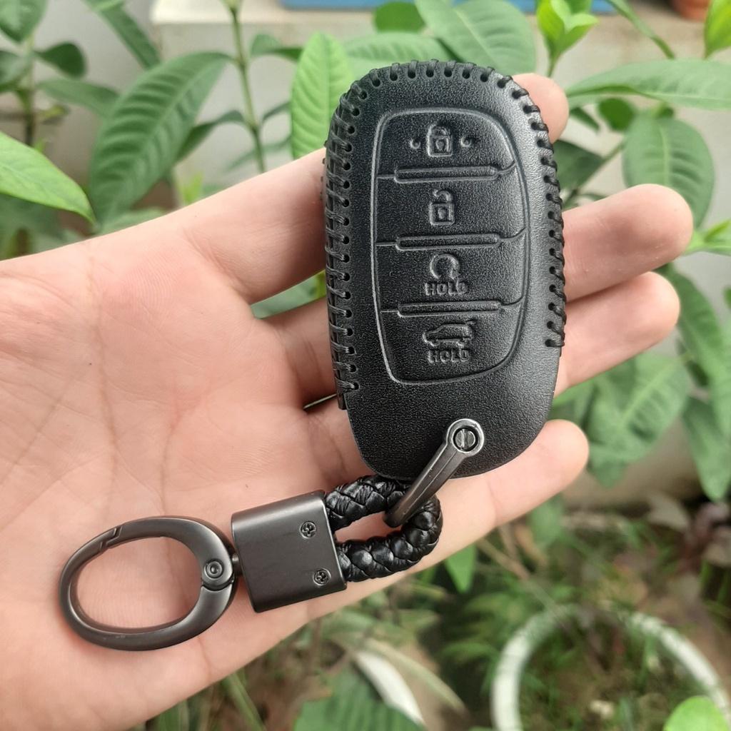 Bao da chìa khóa HYUNDAI CRETA 2022-2023. da bò nhập khẩu Bảo hành 2 năm