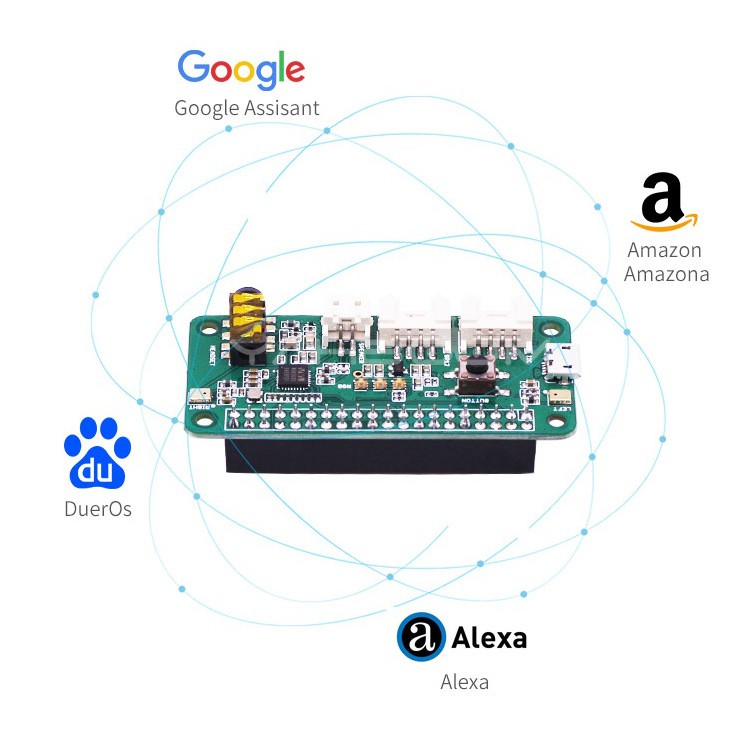 Bo Mạch Loa Trợ Lý Ảo Cho Raspberry Pi Seeed ReSpeaker 2 - Mics Pi HAT