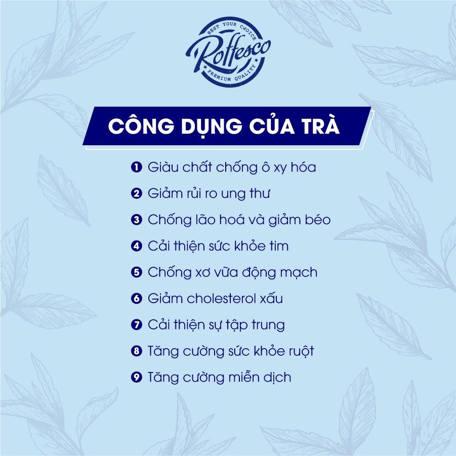 Trà Đen ROFFESCO PREMIUM BLACK TEA Hương Vỏ Cam Thuần Khiết Làm Hoàn Toàn Từ Trà Sạch Tốt Cho Sức Khỏe 100g