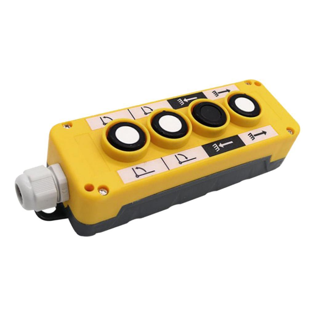 COP4B Crane Button Switch Box Tail Plate Dustproof Rainproof Plastic Yellow