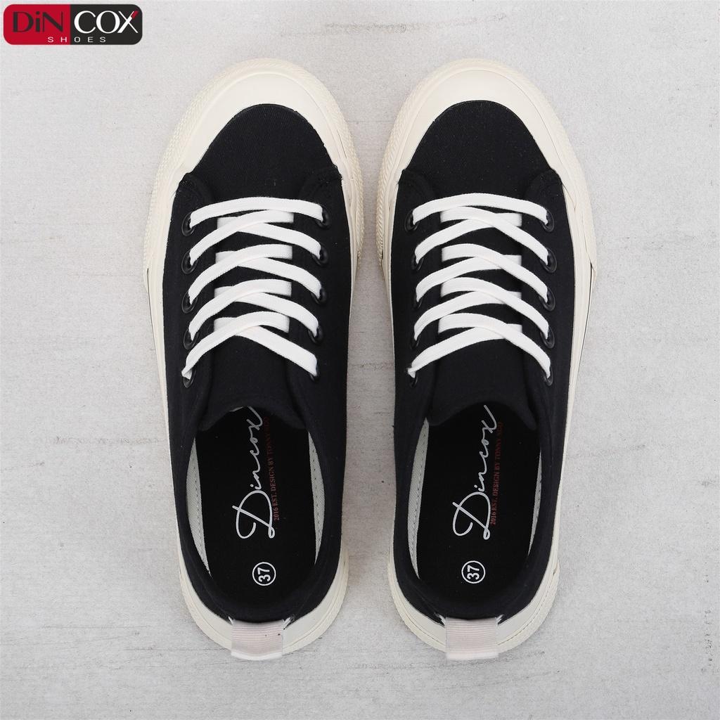 Giày Sneaker Vải Nữ DINCOX C20 Nữ Tính Sang Trọng Black