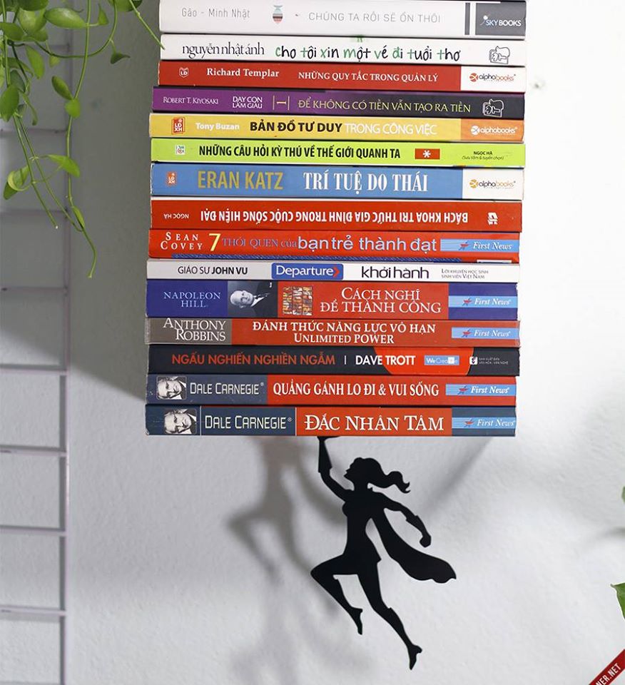 Kệ Sách Tàng Hình - Invisible Bookshelf (tặng sticker )