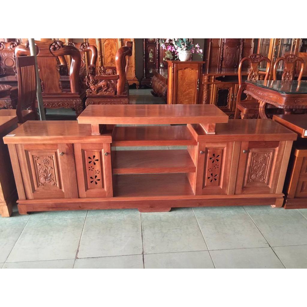 KỆ TIVI XOAN ĐÀO KIỂU MÂM ,tủ để tivi bằng gỗ , kệ trang trí phòng khách