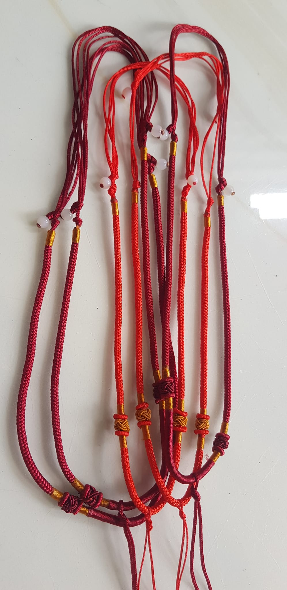 Sợi Dây Đeo cổ mới ĐỎ Kiểu dạng rút đẹp Size 3mm x dài trồng cổ Anh Chị tự chỉnh theo ý 23cm - 30cm Phối với mặt Phật, mặt dây chuyền nam nữ đeo được hết rẻ đẹp ạ