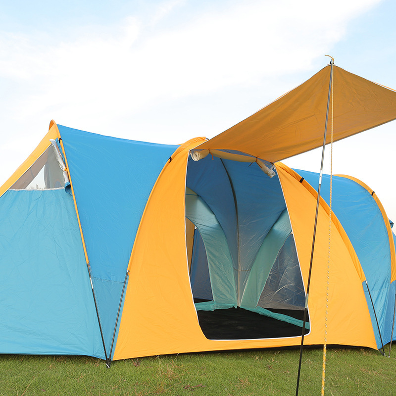 Lều cắm trại cho 8-9 người, có ba phòng ngủ và một phòng khách nhiều người sử dụng cao cấp
