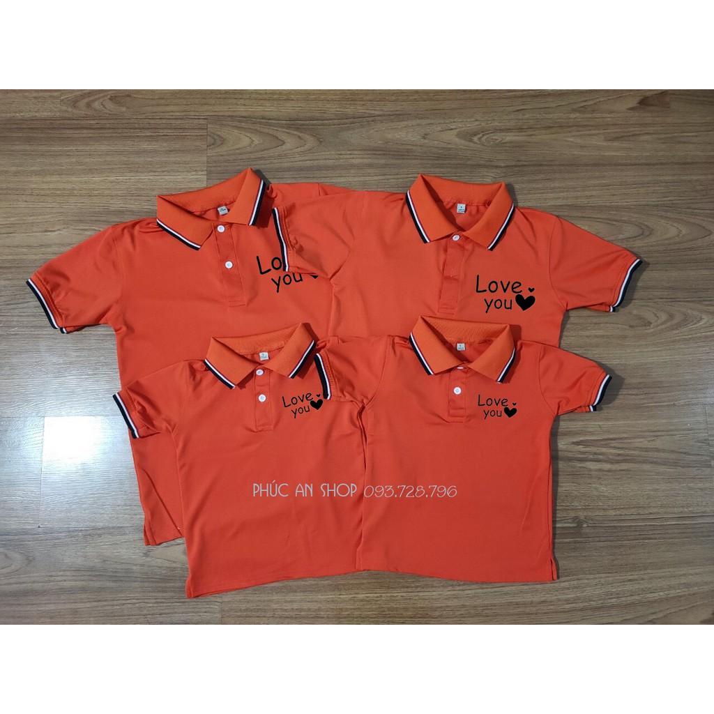 {Full size} ÁO THUN, ÁO PHONG gia đình có cổ - LOVE YOU
