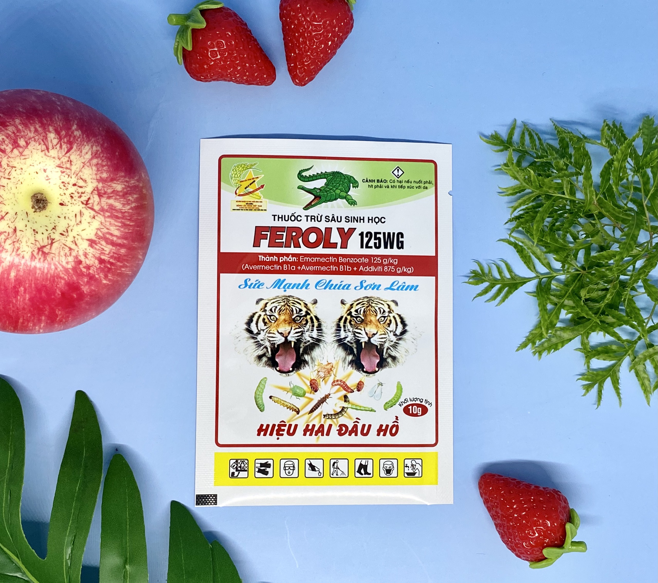 Trừ sâu sinh học Feroly 125WG 10g hiệu hai đầu hổ