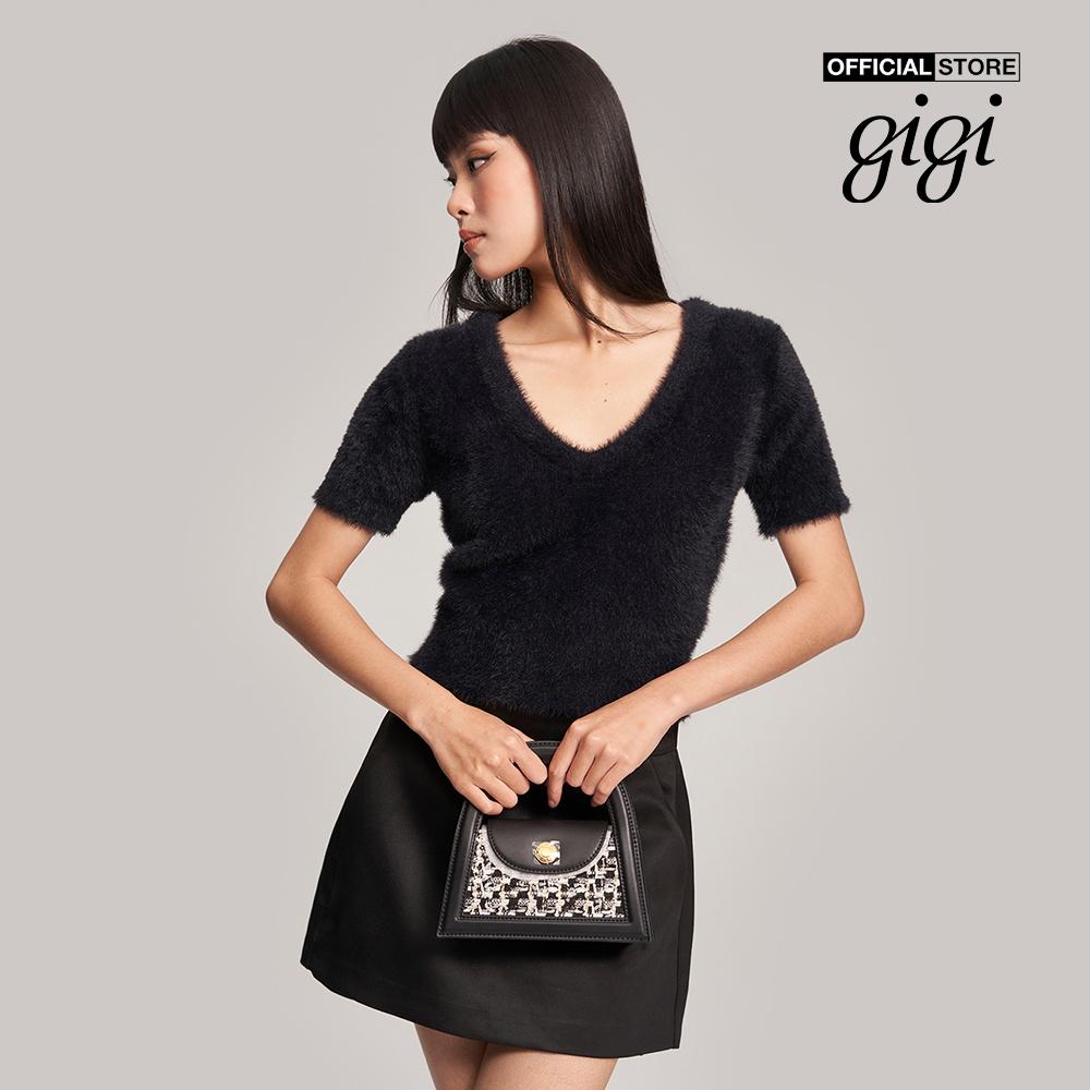 GIGI - Áo len nữ tay ngắn cổ V nữ tính G1303K222711