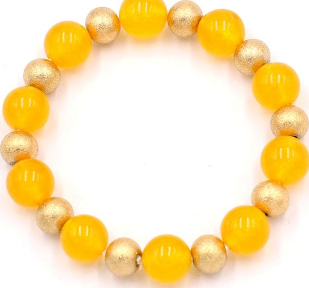 Chuỗi tay đá thạch anh vàng 10 ly VTAVHVT1 - hợp mệnh Kim, mệnh Thổ