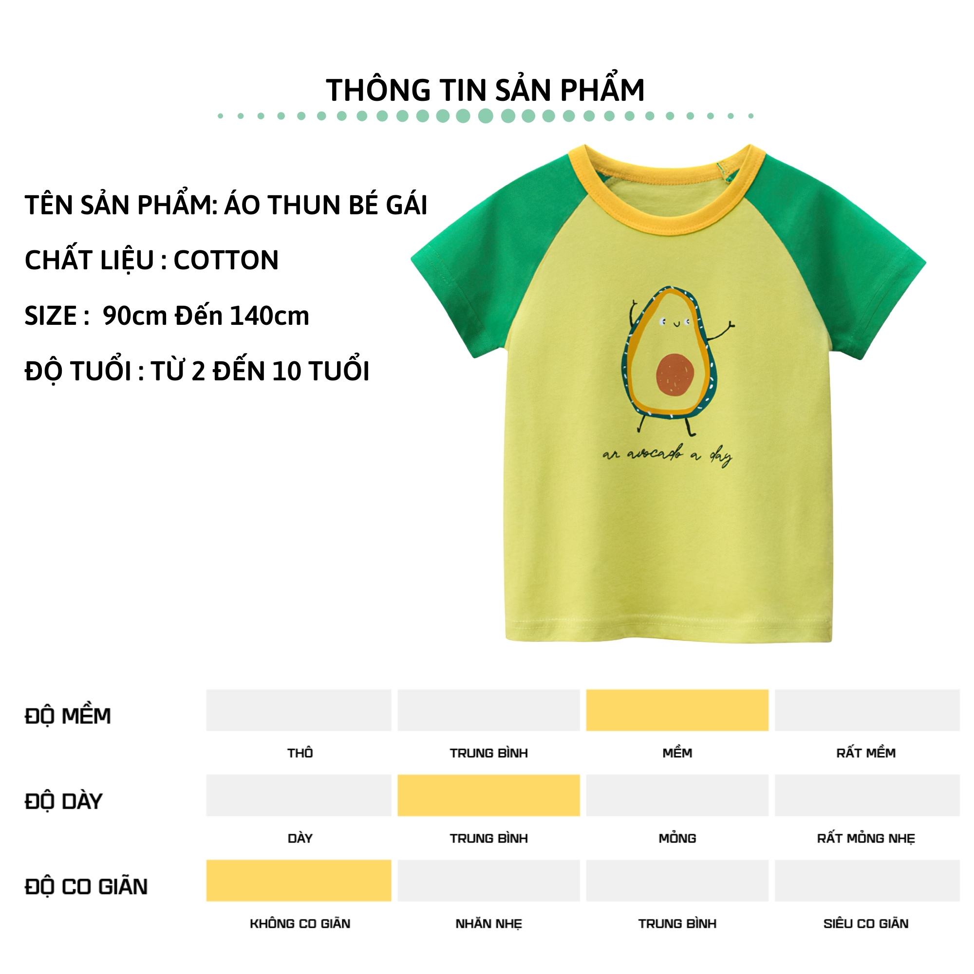 Áo thun bé gái ngắn tay 27Kids 27Home áo cộc nữ 100% Cotton cho trẻ từ 2-10 tuổi GSTS9