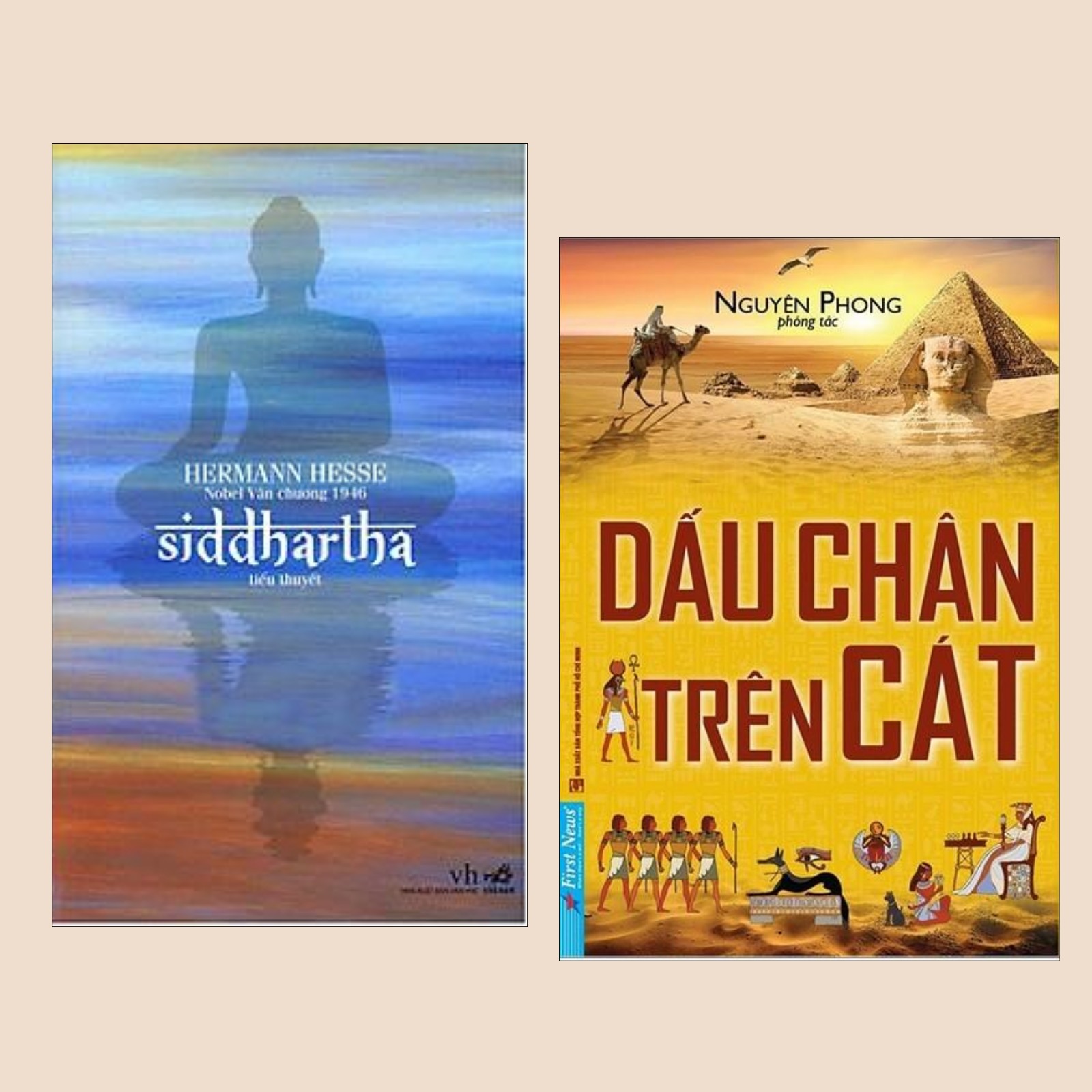 Combo Sách Hay: Dấu Chân Trên Cát + Siddhartha -