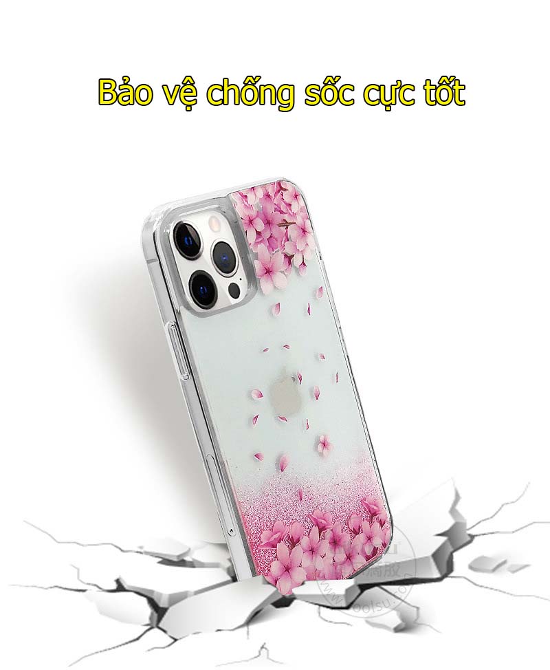 Ốp lưng cho iPhone 13 promax/ 12 promax hình hoa châu âu