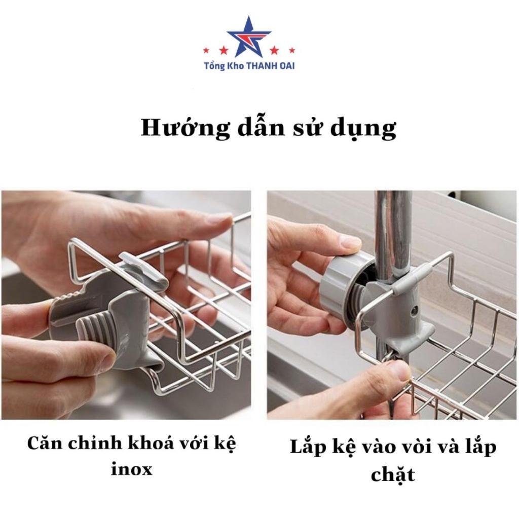 Kệ Để Đồ Rửa Chén Bát Giá Treo Bồn Gắn Vòi Nước INOX 304 Cao cấp