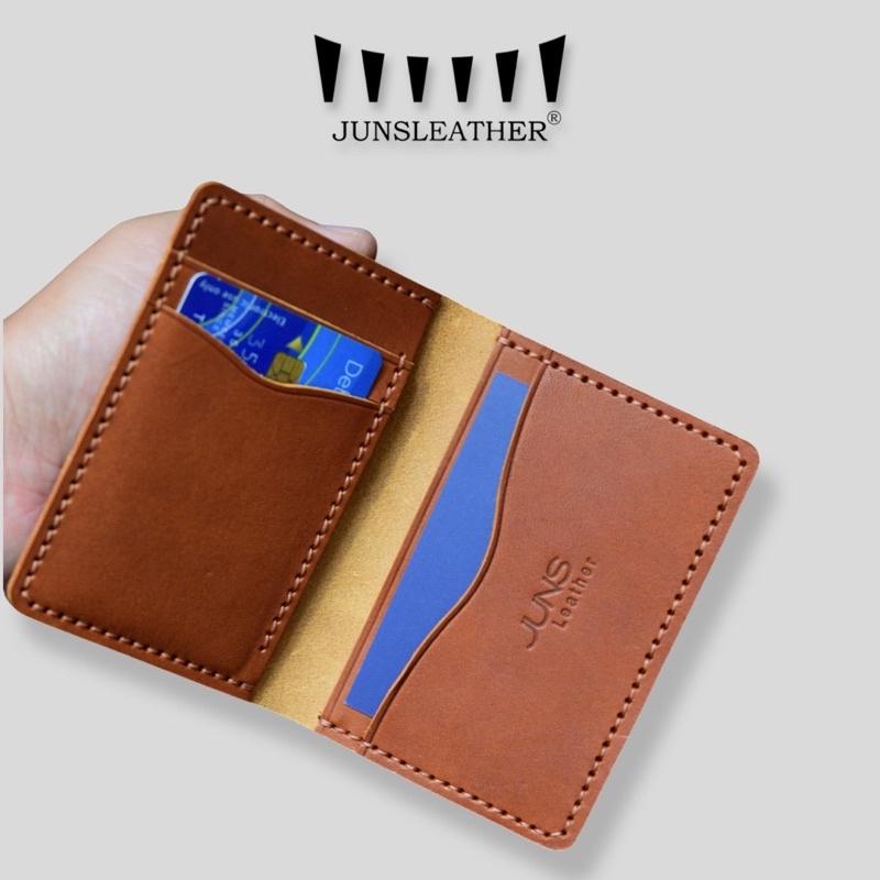 Ví mini da bò ví da thuộc thảo mộc may thủ công của Junsleather