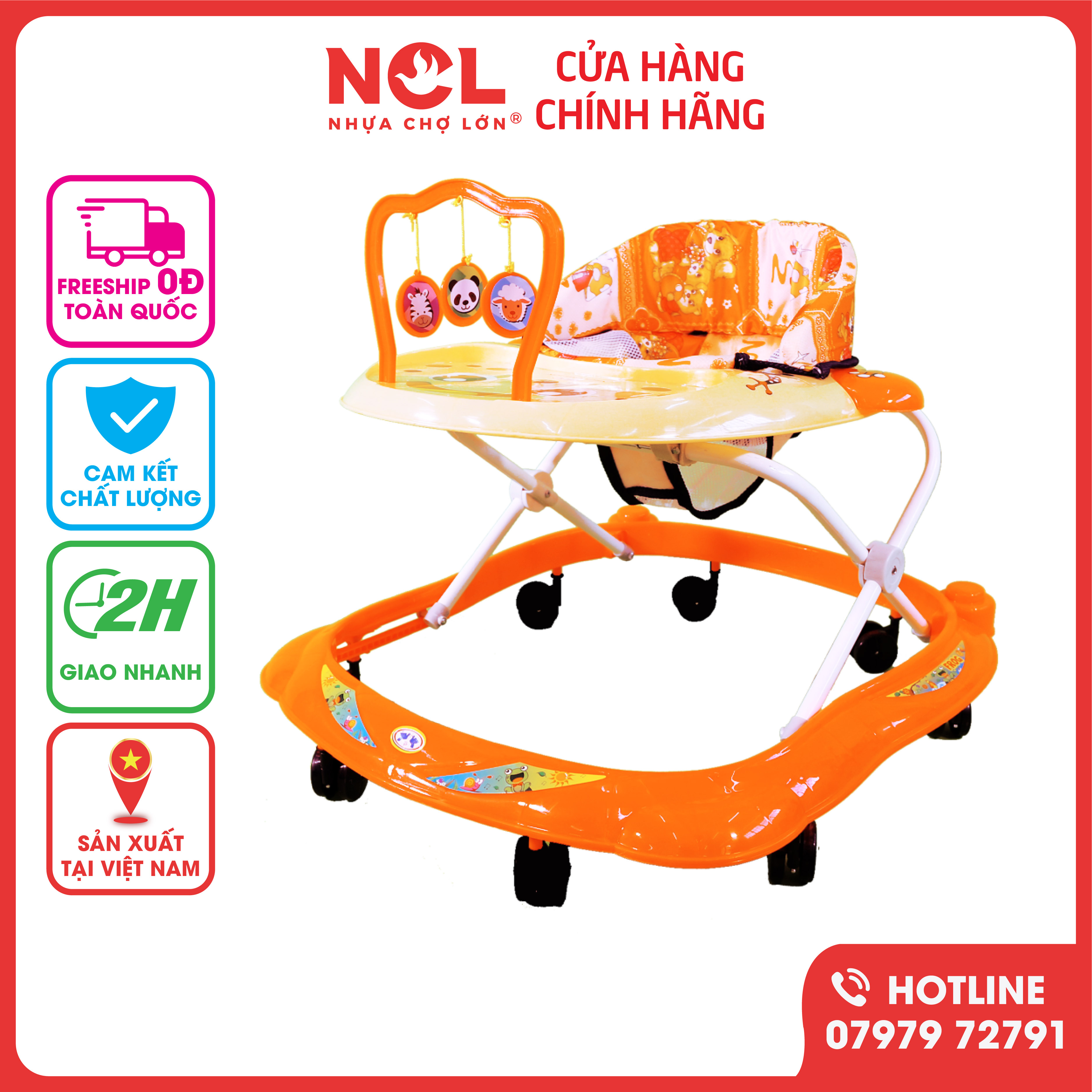 Xe Tập Đi Nhựa Chợ Lớn L3 Con Ếch Dành Cho Bé Từ 6 - 12 Tháng (Không nhạc) - M1491A-XTĐ