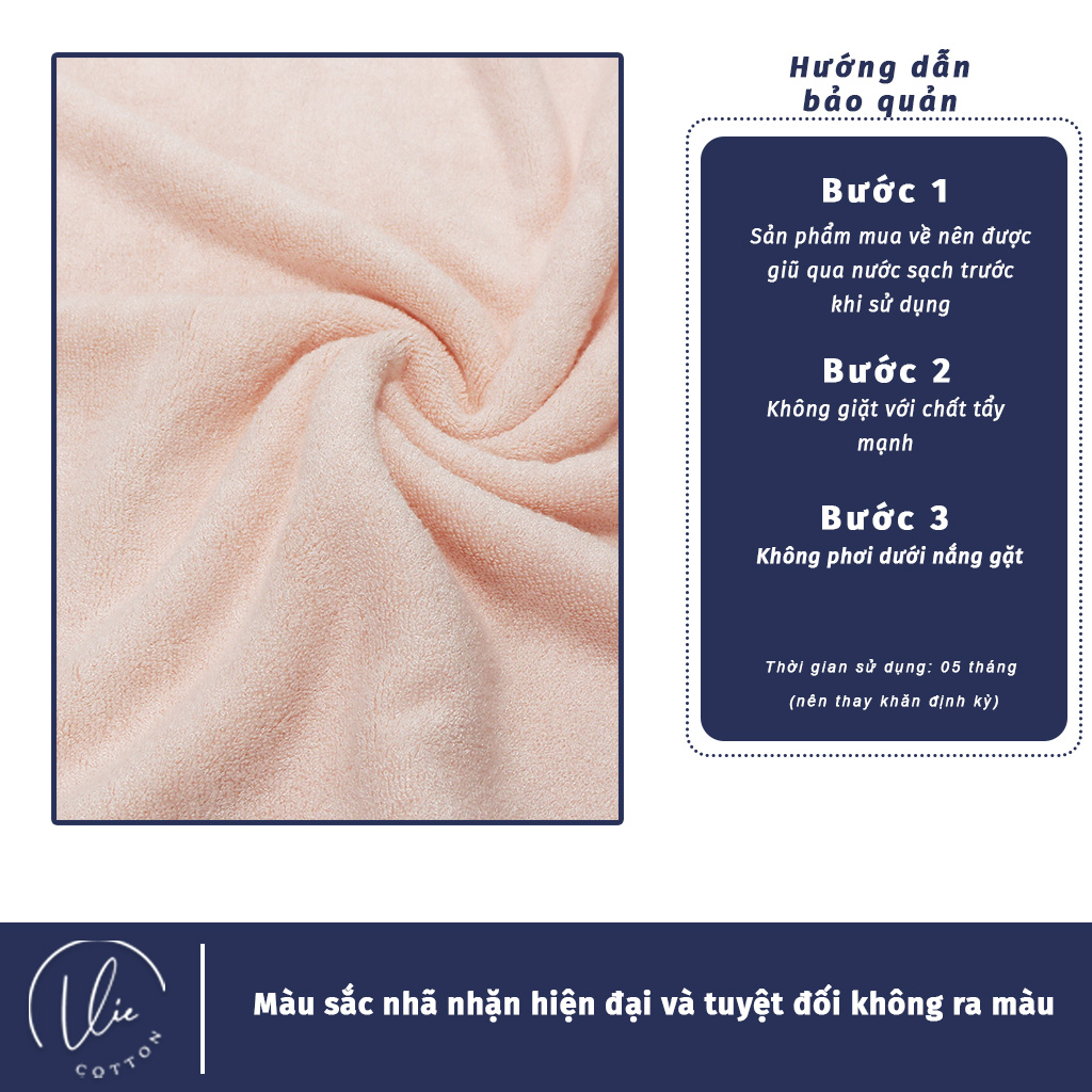 Khăn Tắm Vừa Sợi Tre VieCotton 60x120 Siêu Óng Siêu Mềm Kháng Khuẩn An Toàn Chất Lượng Cao