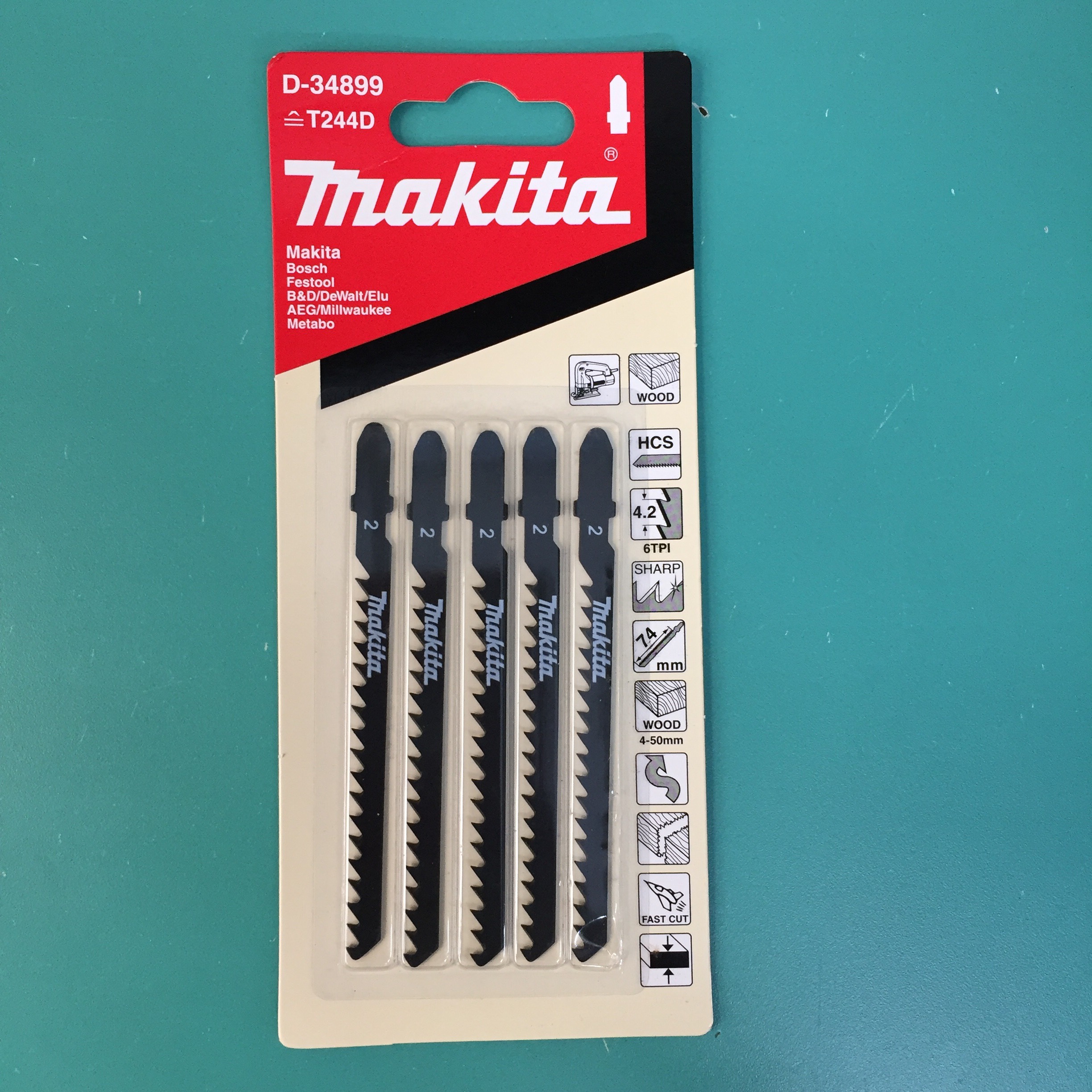 Bộ 5 lưỡi cưa lọng gỗ cắt nhanh T244D Makita