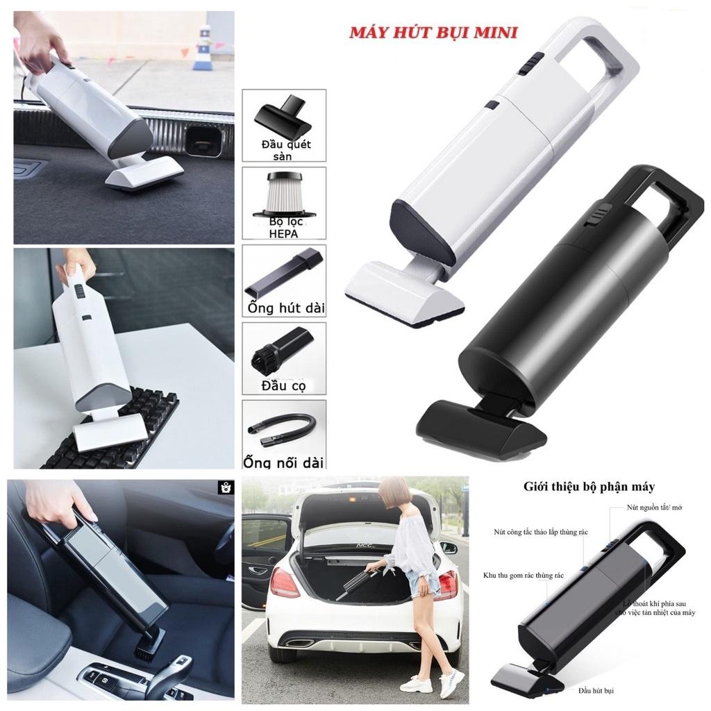 Máy hút bụi xe hơi ô tô nhà cửa không dây bản nâng cấp lực hút cực mạnh hàng cao câp