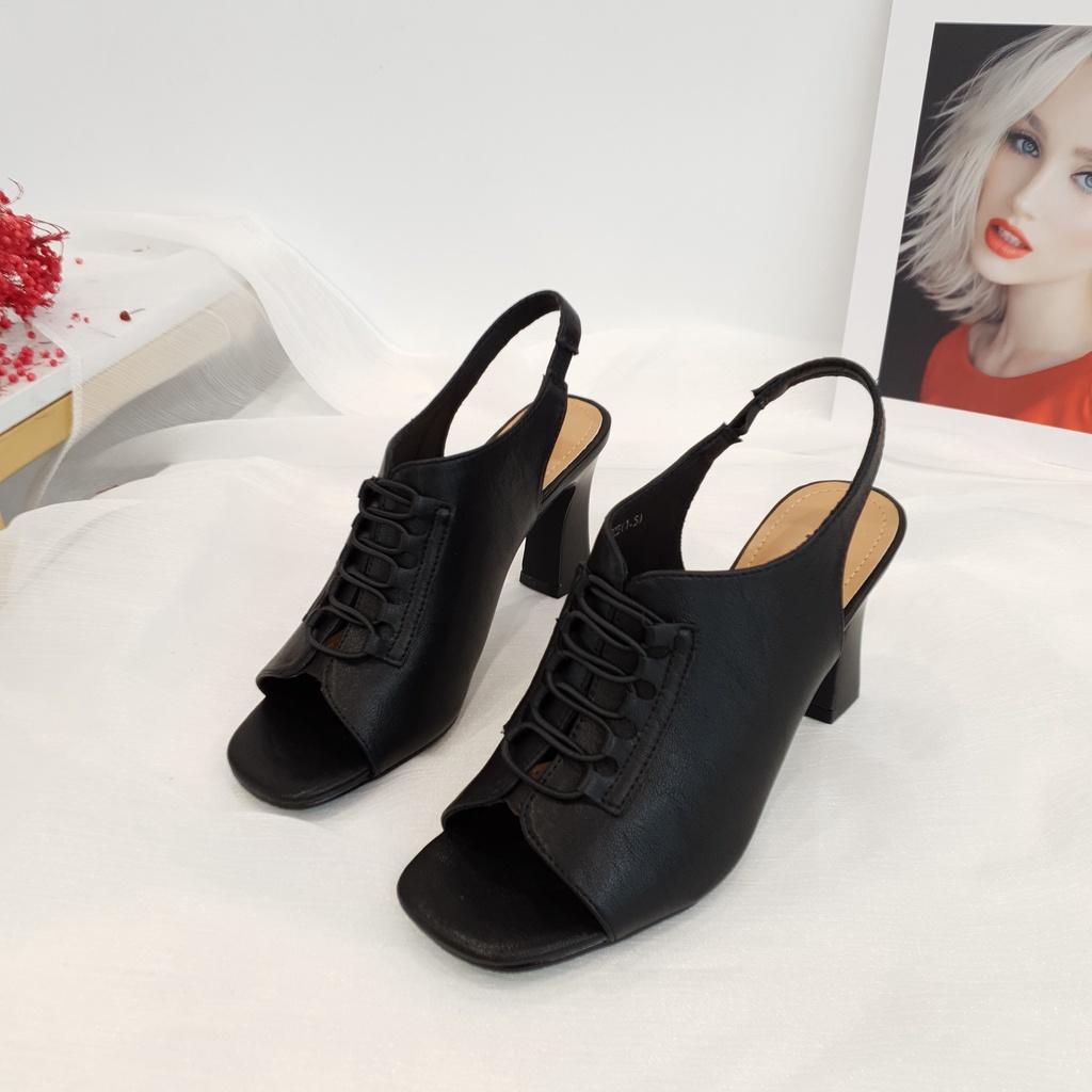 Giày sandal cao gót nữ B SHOES đế vuông 7p, sandal quai mảnh, đi tiệc, đi làm, đi chơi SD7111