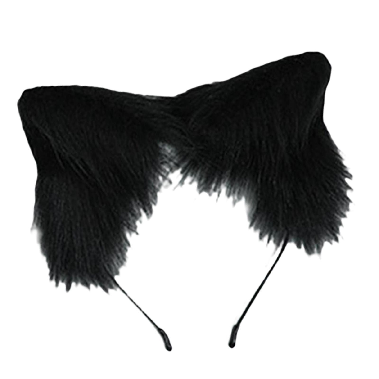 2Pcs Plush Fox Ears and Tail Set Faux Fur Long Tails Cosplay Party Prop